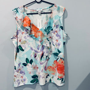 Calvin Klein Sleveless Flower Blouse XL